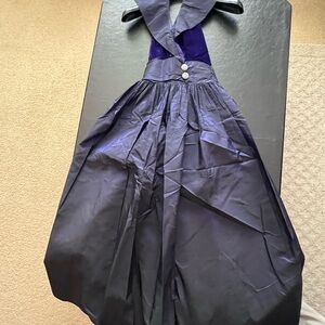 Elegant Purple Halter Dress